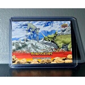 2015 Upper Deck Dinosaurs Styracosaurus Extinction Red Parallel #76 Card